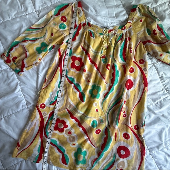 Vintage TRAMP 100% Cotton Psychedelic Tunic Mini Dress Size S - Picture 9 of 9